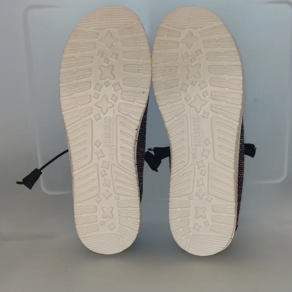 Hey Dude Men's Sneakers - Black and Red - Picture 7 of 10